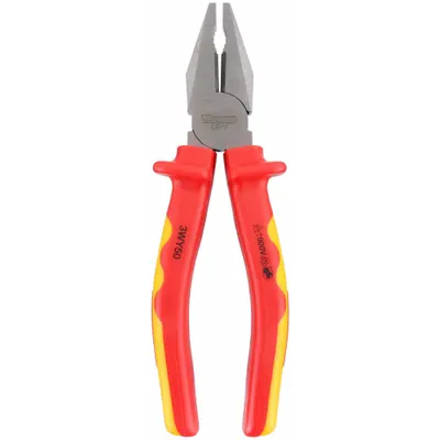 WESTWARD Linemans Plier: Insulated, Curved, 8 in Overall Lg, 1 5/8 in Jaw Lg, 1 1/4 in Jaw Wd - Standard Insulated Lineman's Pliers
