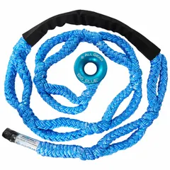 Polyester rope sling with fixed 8 ft length and 1/2 in diameter. Rated working load limit of 1,980 lb. Red color. Used for tree care, rigging, and general lifting tasks where a fixed-length sling is required.
