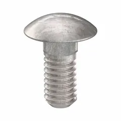 316 stainless steel square neck carriage bolt with 5/16"-18 thread size and 3/4" length. Plain finish. Supplied in a 10-pack. The square neck prevents rotation during tightening, making it suitable for fastening metal to wood or metal in corrosive environments.