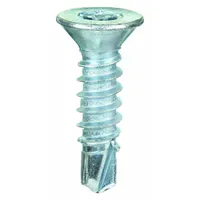 Tamper Resistant Screw: #10 Size, 3/4 in Lg, Steel, Zinc-Plated, Flat, 50 PK (MPN 490610)