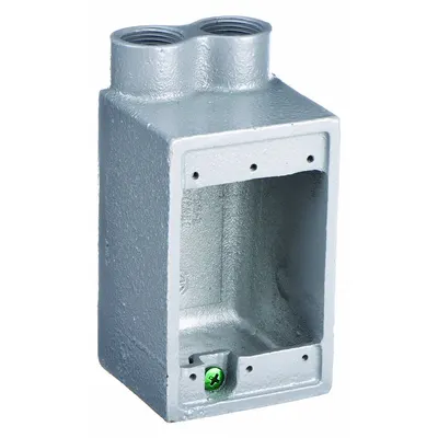 HUBBELL KILLARK Device Box: 1 Gangs, Aluminum, 1 in Hub Size, Dead End - 1-Gang Hazardous Location Electrical Boxes