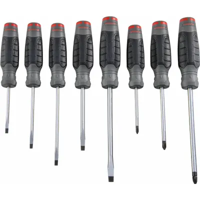 PROTO Screwdriver Sets: 1-10 Pieces, 8 Pieces, Cabinet/Keystone/Phillips Tip - General Purpose Screwdriver Sets