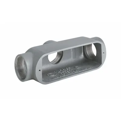 HUBBELL KILLARK Conduit Outlet Body: Aluminum, 1 in Trade Size, TB Body, 12 cu in Body Capacity - TB - Tee Type