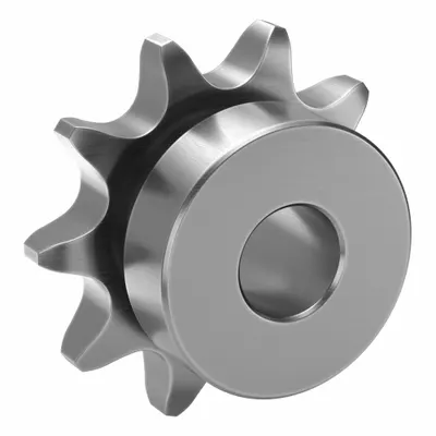 TSUBAKI Single Strand Sprocket: One-Sided Hub, For Single Strands, 50, 10 Teeth - Size 50 Plain-Bore Roller Chain Sprockets