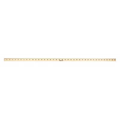 WESTCOTT Meter Stick: 10431, 3 5/16 ft, 0.23 in Thick, 1/16 in/1 mm, Clear, Black - Wood Rulers