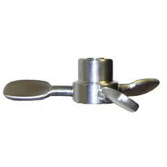 This stainless steel replacement propeller is designed for use with drum insertion mixers. It is suitable for agitating and blending fluids, powders, or slurries in drums and similar containers. The propeller serves as a direct OEM replacement component.