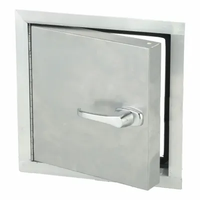 BABCOCK-DAVIS Access Door: 12 in Ht, 12 in Wd, Piano Hinge, Exposed Flange, Steel, 24 ga - Exterior Latching Access Doors