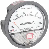 DWYER Differential Pressure Gauge: Back/Single-Side, 1/8 in NPT Female, 2000, 4 in Dial, IP67, IP67 (MPN 2000-00)