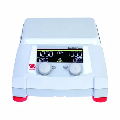 OHAUS Hot Plate Stirrer: US Std Plug Type, 1 Positions, 7 in Plate Wd, 7 in Plate Lg - Single-Position Hot Plate Stirrers
