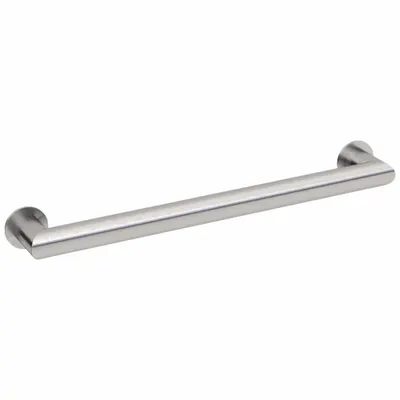 WINGITS Wall Grab Bar: Straight, 12 in Lg, 1 1/4 in Dia, Stainless Steel, Satin - Anti-Microbial Grab Bars
