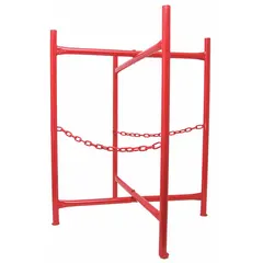 This folding mortar stand provides a stable platform for mixing and handling mortar during masonry work. It is designed for use with scaffolding or groundwork, supporting efficient material handling on construction sites.