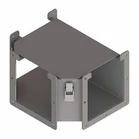 Wireway Tee: 6 in Wd, 6 in Ht, 12 in, Hinged Cover with Quick-Release Latches, Steel (MPN F66LTA)