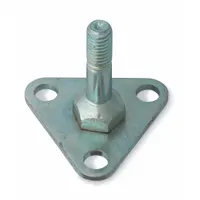 This steel foot plate is designed for use with Super Erecta wire shelving systems. It provides a stable base for shelving posts, helping to prevent tipping in storage areas. The zinc-plated silver finish offers corrosion resistance. Compatible with METRO Super Erecta shelving
