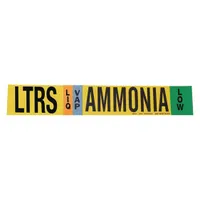 Pipe Marker: LTRS, LIQ/VAP, Low, Fits 8 in and Larger Pipe O.D., 1 Pipe Markers, Without (MPN 90455)