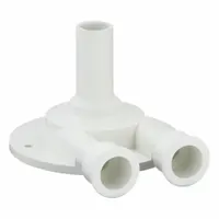 Pump housing for HOSHIZAKI ice machines. This component encloses the pump mechanism that circulates water over the evaporator during the ice-making cycle. Used as a replacement part in commercial ice machines to restore operation when the original housing is worn or cracked
