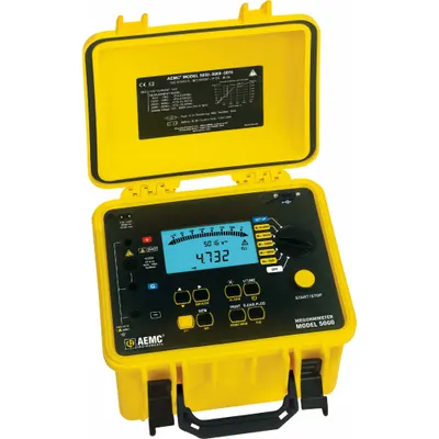 AEMC INSTRUMENTS Megohmmeter and Insulation Tester: 10 kiloohm to 10 teraohm, CAT III 1000V - Megohmmeters for Harsh Environments