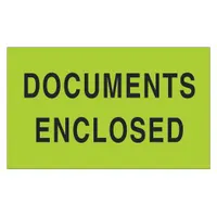 Documents Enclosed Label: Documents Enclosed, 3 in x 5 in, Green (MPN DL2141)
