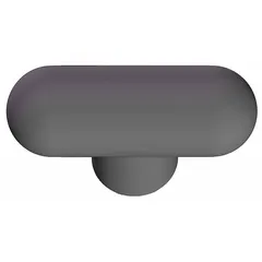 This T-handle knob features a plastic body with a steel thread insert and a nylon seal. It has a 2.27-inch diameter and a 5/16"-18 threaded hole. Used for manual clamping, positioning, and adjustment on industrial machinery, jigs, and fixtures.