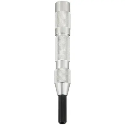 STARRETT Automatic Center Punch: 1/64 in Tip Size, Round, 5/8 in Shank Dia, 5 in Overall Lg - Automatic Centering Punches