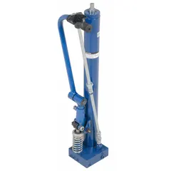 This complete pump assembly is a replacement hydraulic pump unit for Vestil HYD-5 material handling equipment. It restores lifting and lowering functions in hydraulic systems used in industrial warehouses and maintenance facilities for pallet jacks, lift tables, or similar machinery.