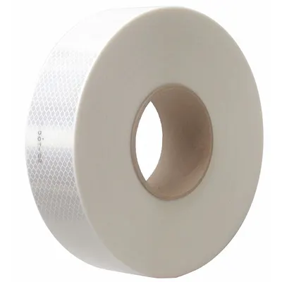 3M Reflective Tape: School Buses, White, 6 in Wd, 50 yd Lg - Vehicle Reflective Tapes