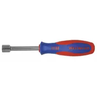 WESTWARD Hollow Round Shank Nut Driver: Straight, Metric, Without Magnetized Tip, Std, 3 in Shank Lg