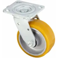 APPROVED VENDOR Plate Caster: Swivel, No Brake, Polyurethane, 6 in Wheel Dia., 2 in Wheel Wd, Slot (MPN LU-GTH 160K)