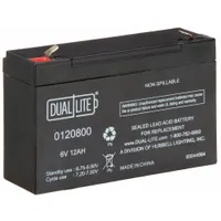 Battery: Sealed Lead Acid, 6 V Volt, 12 Ah Battery Capacity, 4 in Overall Ht, 2 in Overall Dp (MPN 0120800)