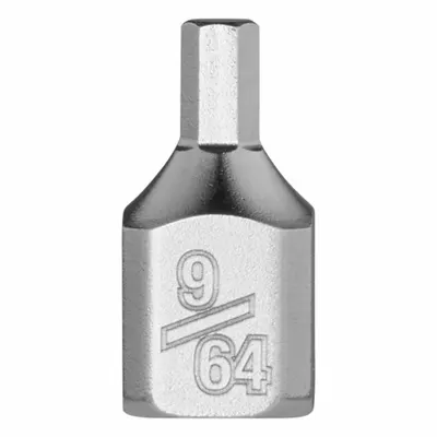 MILWAUKEE Bit Socket: 1/4 in Drive Size, Hex Tip, 9/64 in Tip Size, 51/64 in Overall Lg - Hex Bit Sockets