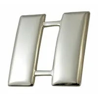 HEROS PRIDE Metal Rank Insignia: Capt. Bars - Smooth, 1 in, Silver, Metal, Rank Insignia, 1 PR (MPN 4426PN)