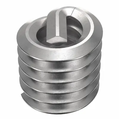 HELI-COIL Helical Insert: Tanged Tang Style, Free-Running, #6-32 Thread Size, Stainless Steel - Free-Running Tanged Helical Inserts