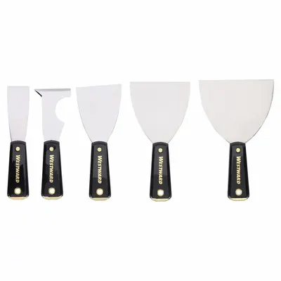 WESTWARD Putty Knife/Painters Tool Set: 5 Pieces, Bld. Mat. Carbon Steel - Painter's-Multi Tools, Spreader & Scraper Sets