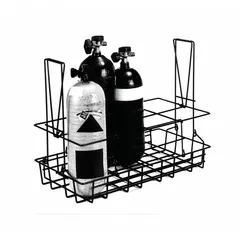 The GROVES BC-8 is a collapsible cylinder cart designed for transporting SCBA bottles in industrial safety, firefighting, and hazmat operations. Its collapsible design allows for compact storage when not in use. The carrier has a width of 15 5/8 inches.