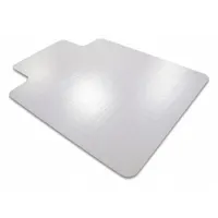 FLOORTEX Chair Mat: Traditional Lip, 0.11 in Thick, 53 in Overall Lg, 43 in Overall Wd, Clear, PVC (MPN FR31341526LV)