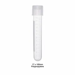Polypropylene Culture Tube, 14 mL, Round Bottom, Graduated, with Caps