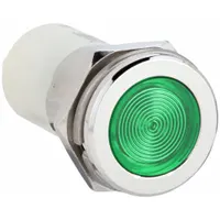 APPROVED VENDOR Flush Panel Light: 16 mm Panel Mounting Hole Dia, LED, Green, Flush Head, H16