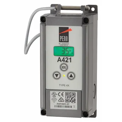 JOHNSON CONTROLS Temperature Control: Single Stages, Heat and Cool, -40°F to 212°F, Digital - Single-Stage Electronic Temperature Controls