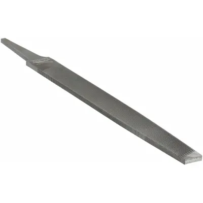 NICHOLSON Machinists File: Rectangular, Smooth Cut, 4 in Lg without Tang, 7/16 in Wd - Tapered Double-Cut Rectangular Files