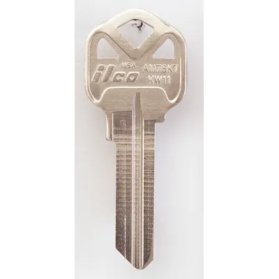 KABA ILCO Key Blank: Compatible with Kwikset Locks, Key ID # KW11, 6 Pins - Door Lock Key Blanks