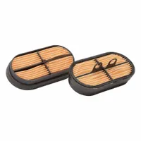Round/oval engine air filter with 4 29/32 in outside diameter at bottom and 4 29/32 in overall length. Interchanges with Baldwin PA5451 and FleetGuard AF26655. Used in automotive and industrial engines to remove airborne contaminants from intake air