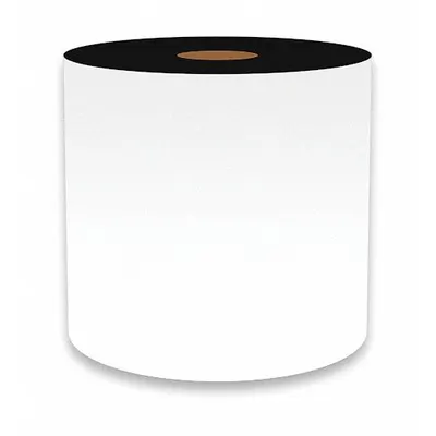 VNM SIGNMAKER Continuous Label Stock: 4 in x 50 ft, Vinyl, White (Gloss) - VnM Signmaker Thermal Transfer Continuous Label Rolls