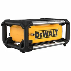 This cold water pressure washer operates at 2,100 psi and 1.2 gpm, powered by a 120 V single-phase motor with direct pump drive. Mounted on a cart for portability, it is intended for cleaning tasks such as removing dirt, grime, and mildew from driveways, patios, vehicles, and equipment.