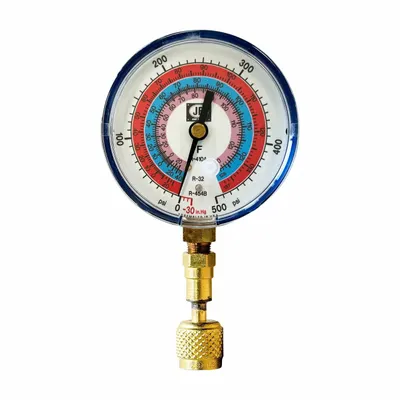 JB INDUSTRIES Test Gauge: Test Gauge, 0 psi to 800 psi, Non-Liquid Filled, 3 1/8 in Dia - Analog Low Side Compound Pressure Gauges