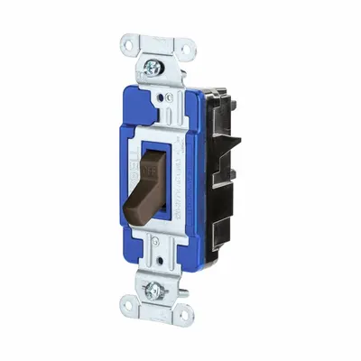 HUBBELL Wall Switch: Toggle Switch, Single Pole, Maintained, Brown, 120/277V AC - Toggle Wall Switches
