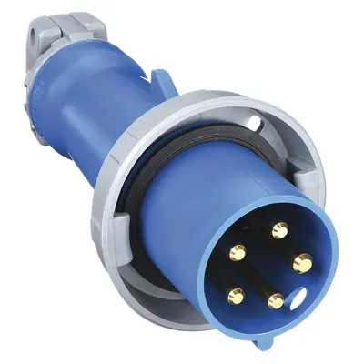 HUBBELL Pin and Sleeve Plug: Blue, 120/208V AC, Three Phase, 60 A, 4 Pole, 5 Wire - Watertight Plugs