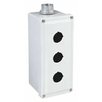 SCHNEIDER ELECTRIC Push Button Enclosure: 30mm, 3 Holes, Non-Metallic - Enclosures for 30mm Operators