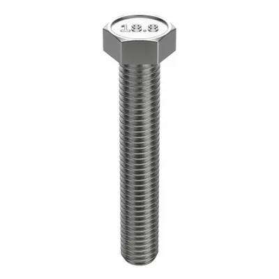 FOREVERBOLT Hex Head Cap Screw: Stainless Steel, A2, NL-19, 1/2"-13, Coarse, 4 in lg - 18-8 Stainless Steel Hex Head Cap Screws
