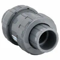 HAYWARD Check Valve: Ball, Inline Valve Body, PVC, 1 1/2 in Pipe Size, True Union Socket/NPT, Std (MPN TC10150ST)