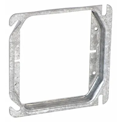 RACO Plaster Ring: Raised, 5/8 in Raised Ht, Steel, 4 in Overall Lg - Plaster Rings