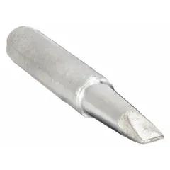 Chisel-shaped soldering tip for general-purpose soldering on electronic assemblies, circuit boards, and components. 3.2 mm width provides good heat transfer for medium-sized joints. Designed for use with FX-8803 soldering station.